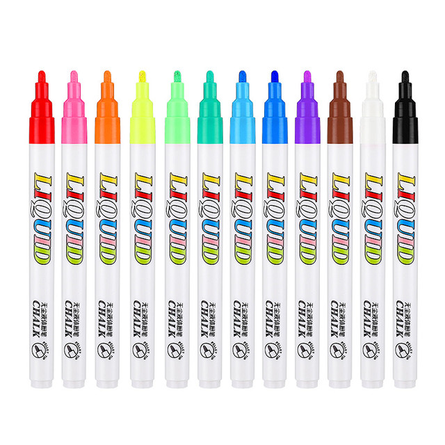 Liquid Chalk Markers Erasable  Erasable Color Chalk Marker - 12 Color/set  Liquid - Aliexpress